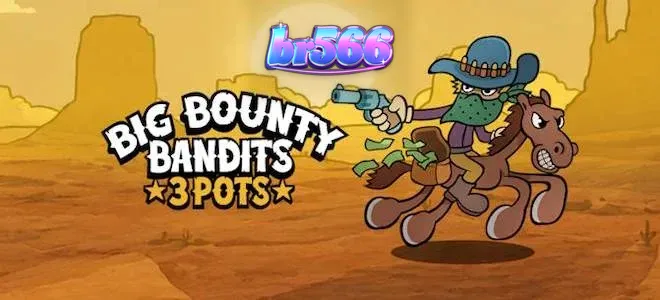 Cena de jogo do slot Big Bounty Bandits: 3 Pots com elementos do Velho Oeste
